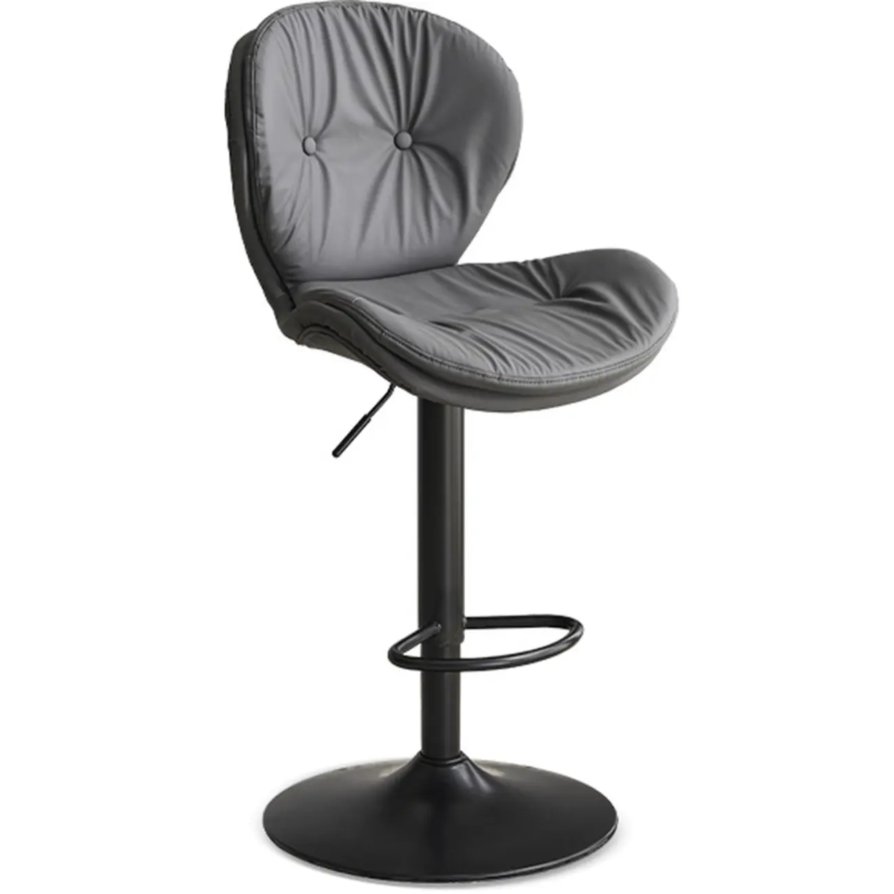 Modern Faux Leather Swivel Wingbacked Bar Stools for Home