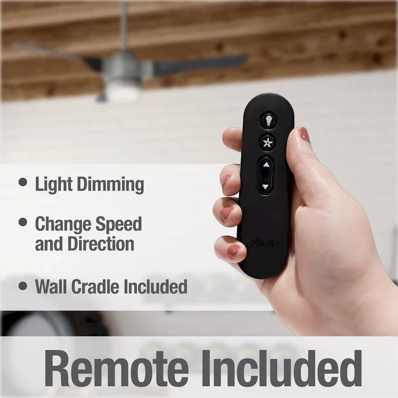 Hunter 54  Apache WiFi Ceiling Fan with LED Light Kit and Handheld Remote - Industrial - SMART FAN!