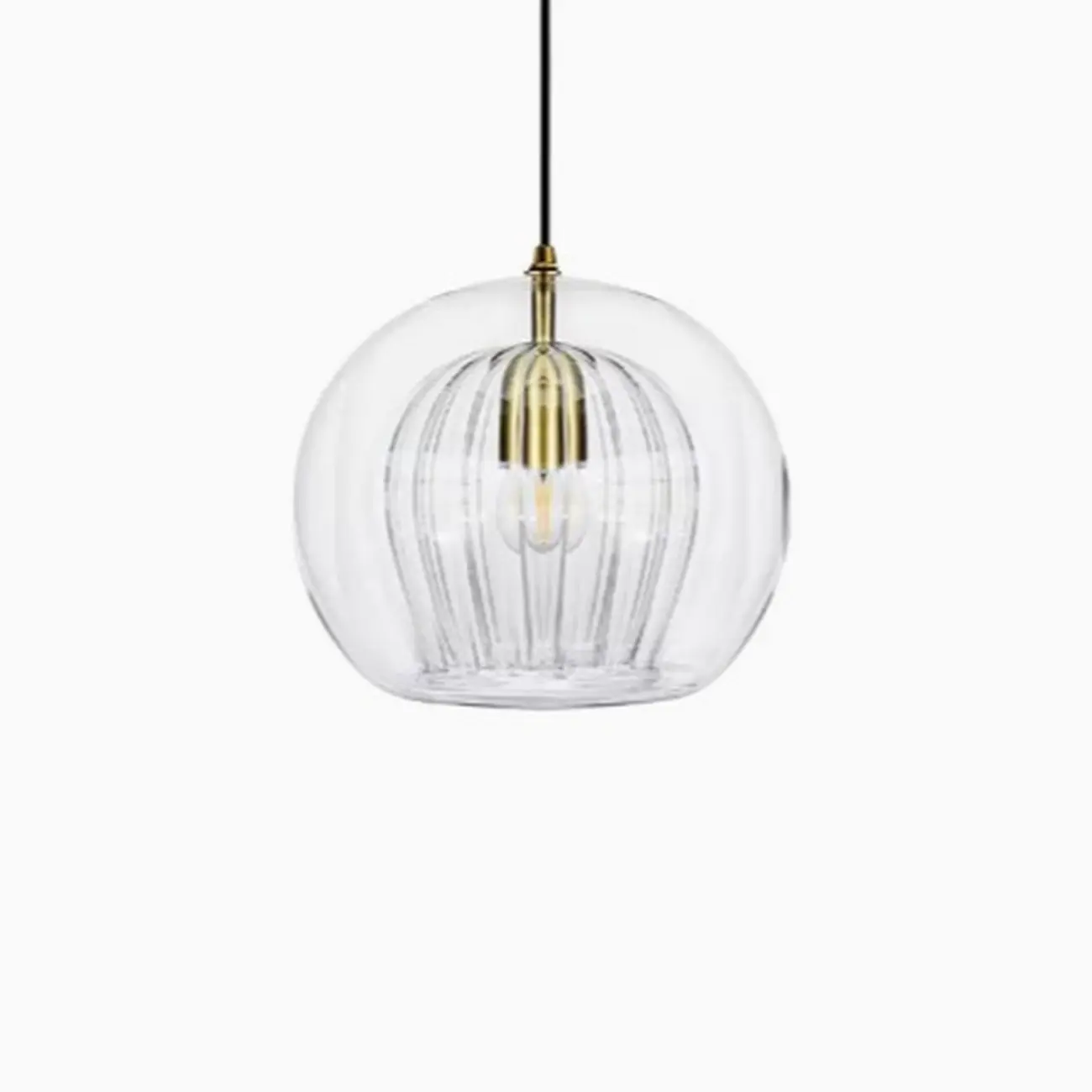 Modern Globe Glass Kitchen Pendant Lighting Height Adjustable