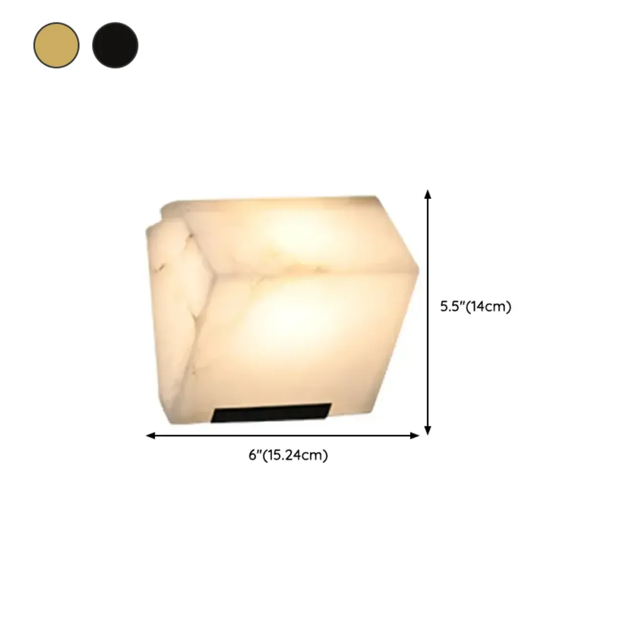 3-Light Geometric Metal Stone Shade Wall Sconce