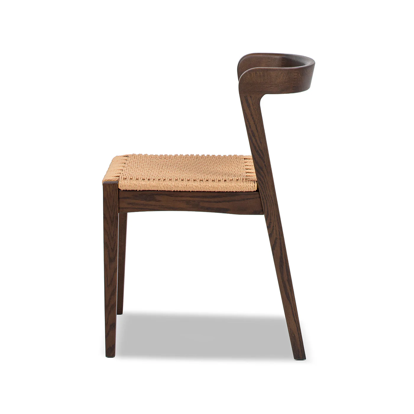 Capri Woven Seat Oak Wood Dining Chair