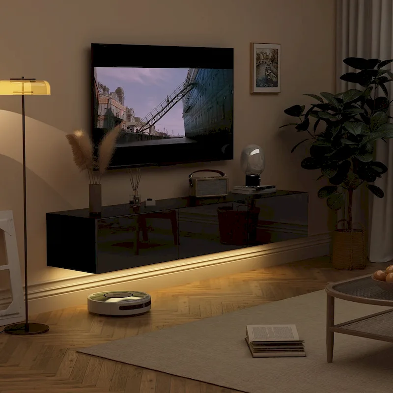 Floating TV Stand Wall Mounted with LEDsTV Stand Floating TV Cabinet