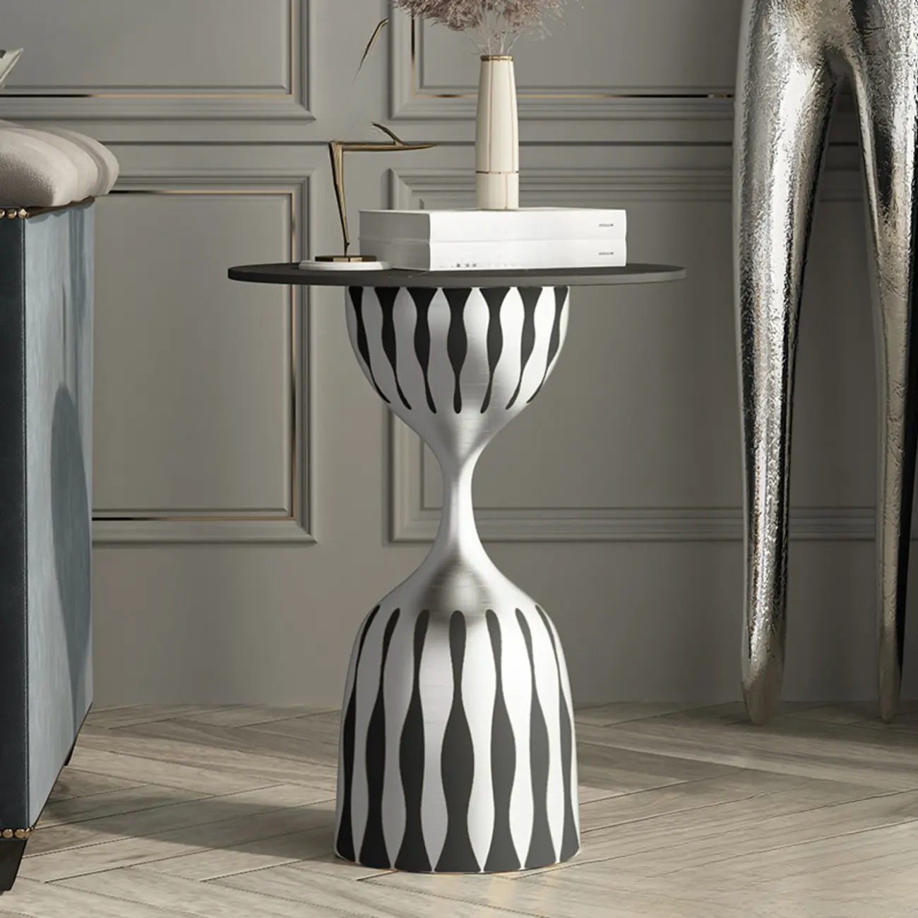 Living Room Round Marble Top Side Table