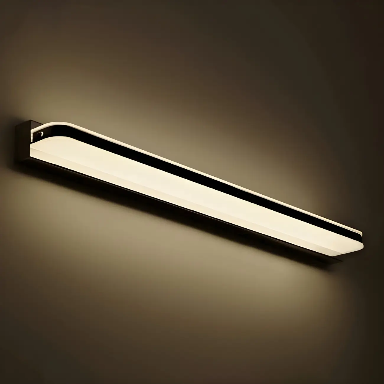 Nordic LED Black Linear Vanity Lamp with Acrylic Shade