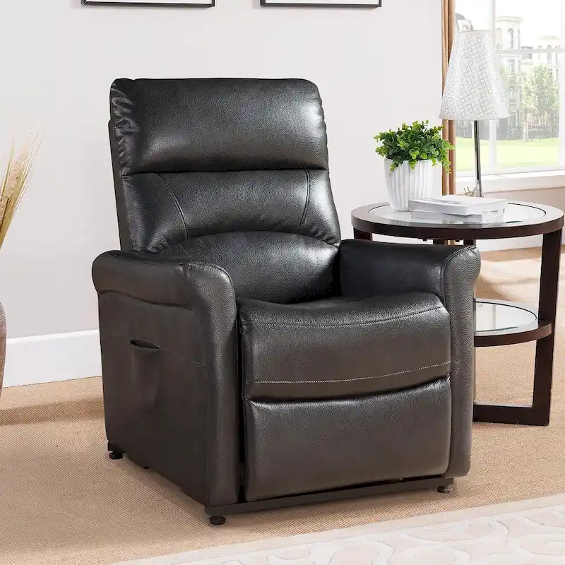 Colby Dark Charcoal Grey Reclining Power Lift Chair