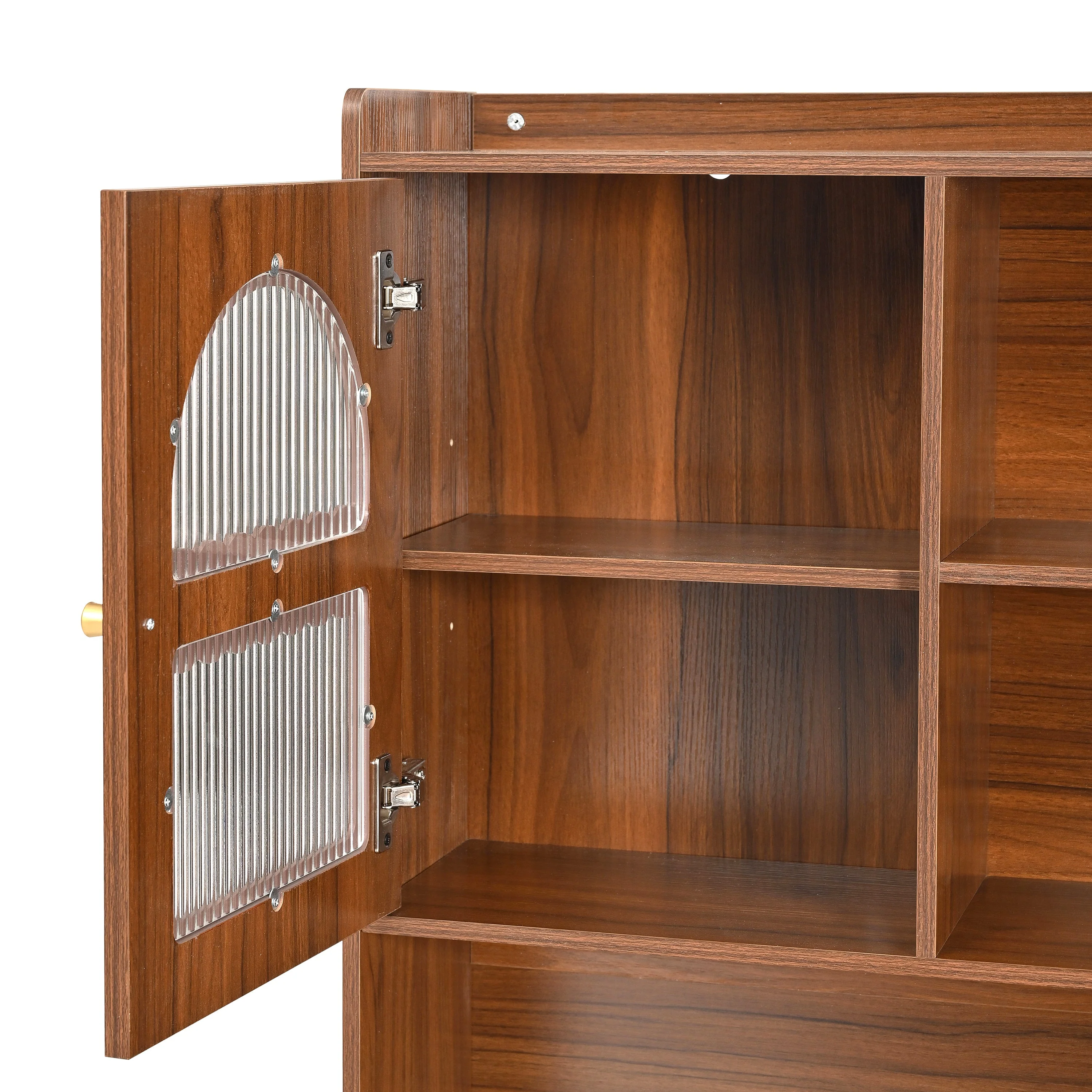 Walker Edison | Computer Desk with 90 Degree Rotating Desktop and Storage