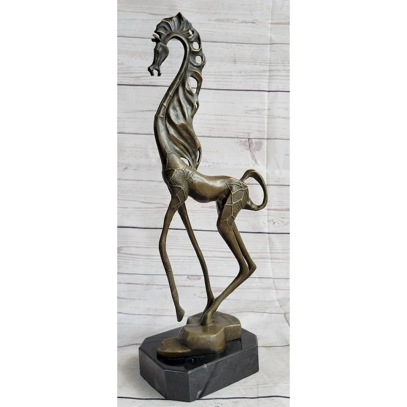 Surreal Dalinian Horse Abstract Bronze Sculpture Statue Salvador Dali 15 Inches X 9 Inches