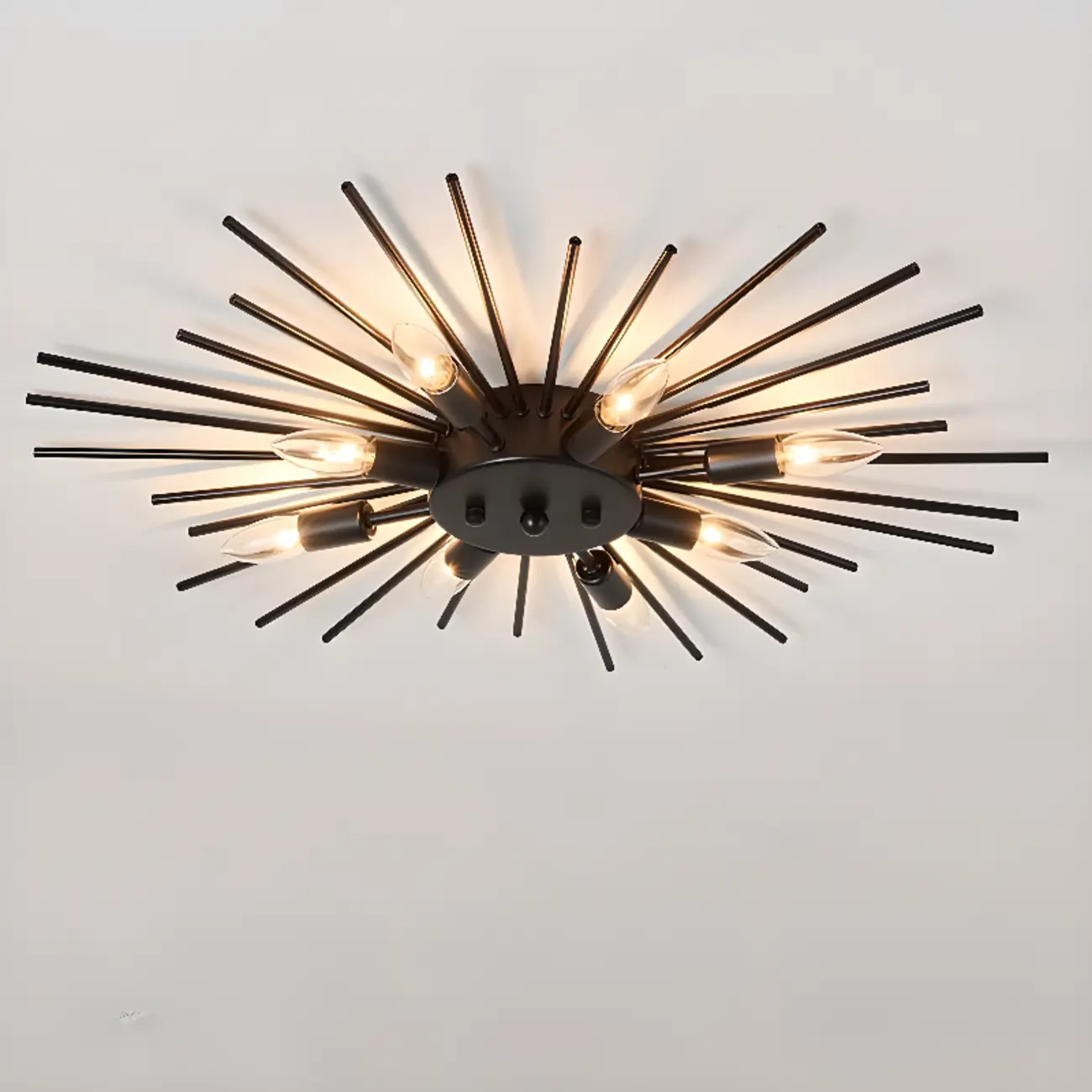 Gold Starburst Sputnik Flush Mount Ceiling Light