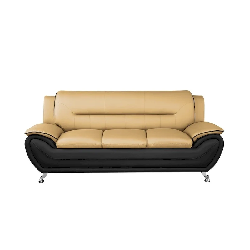 Michael Segura Bonded Leather Upholstered Sofa