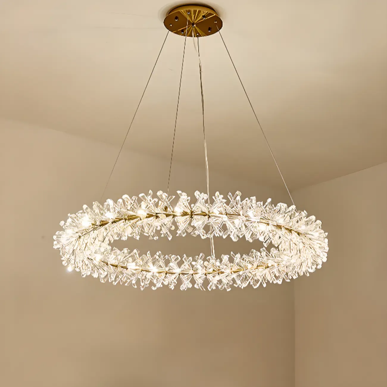 Modern Gold Crystal Garland Ambient Chandeliers
