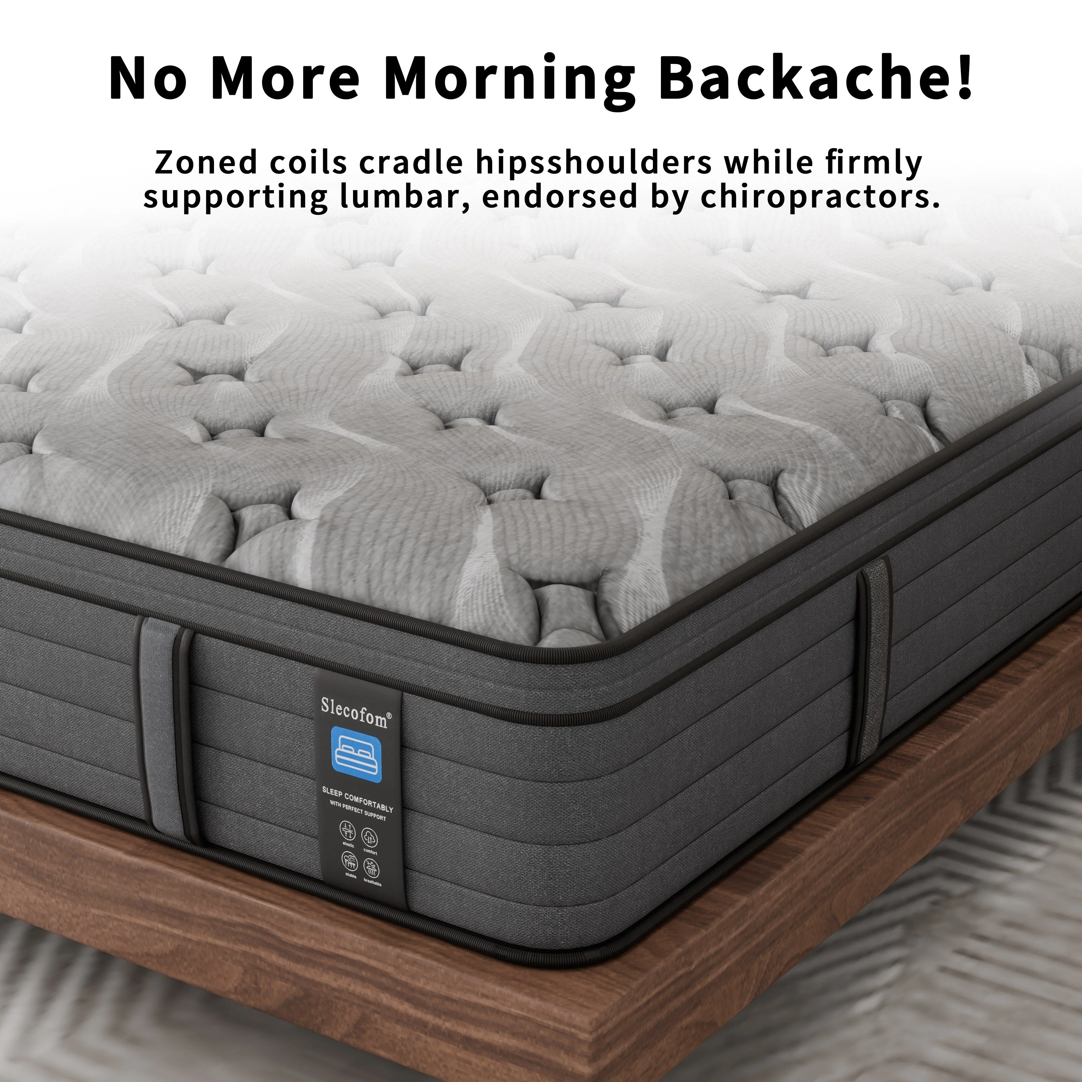 Modland 14-inch Hybrid Medium Euro Top Mattress, Pocket Spring Mattress in a Box