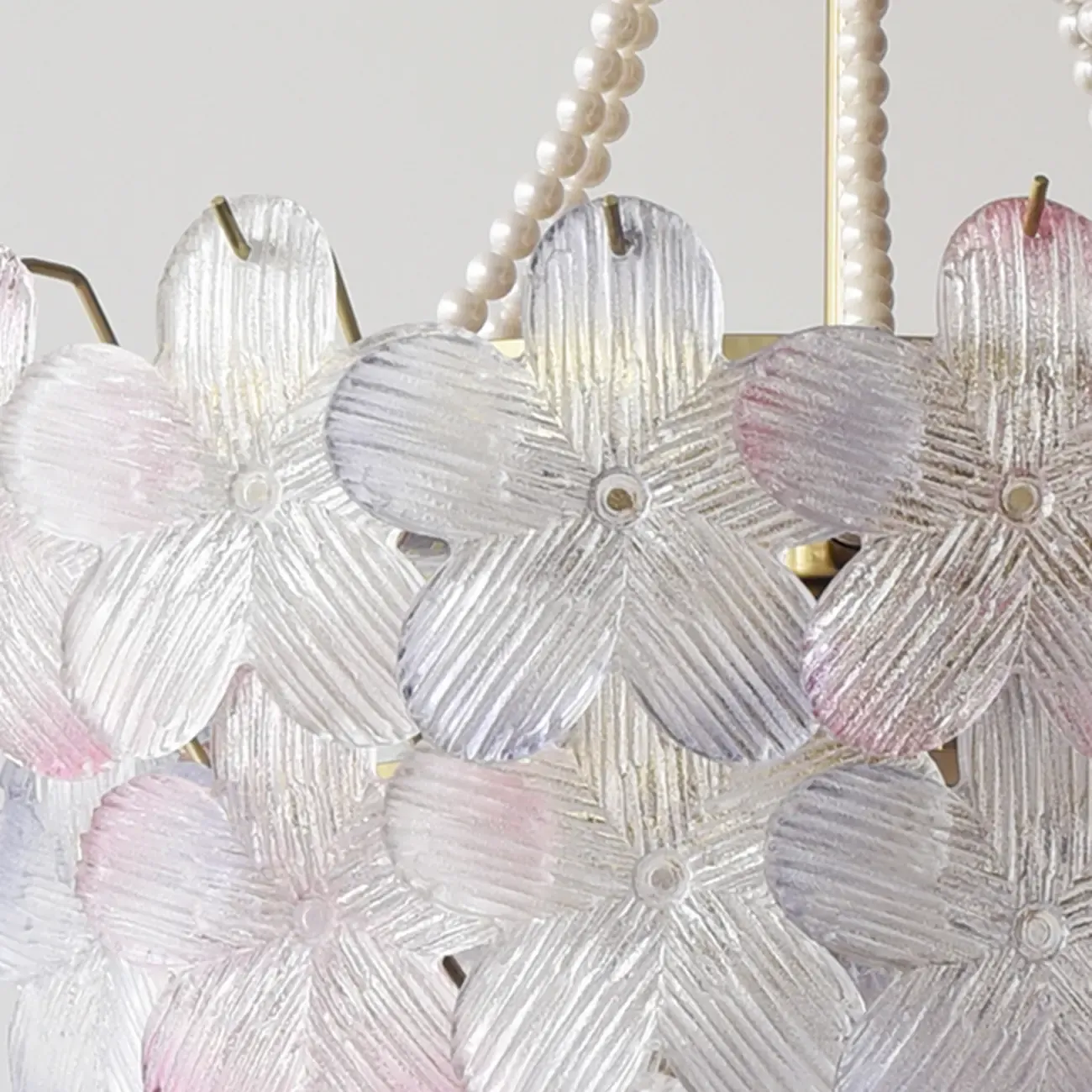 Modern Tier Round Flower Crystal Chandelier