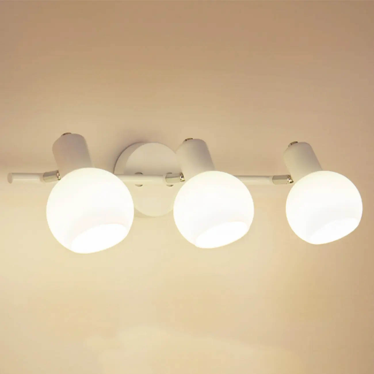 Modern Metal Black Glass Dome Bathroom Vanity Light