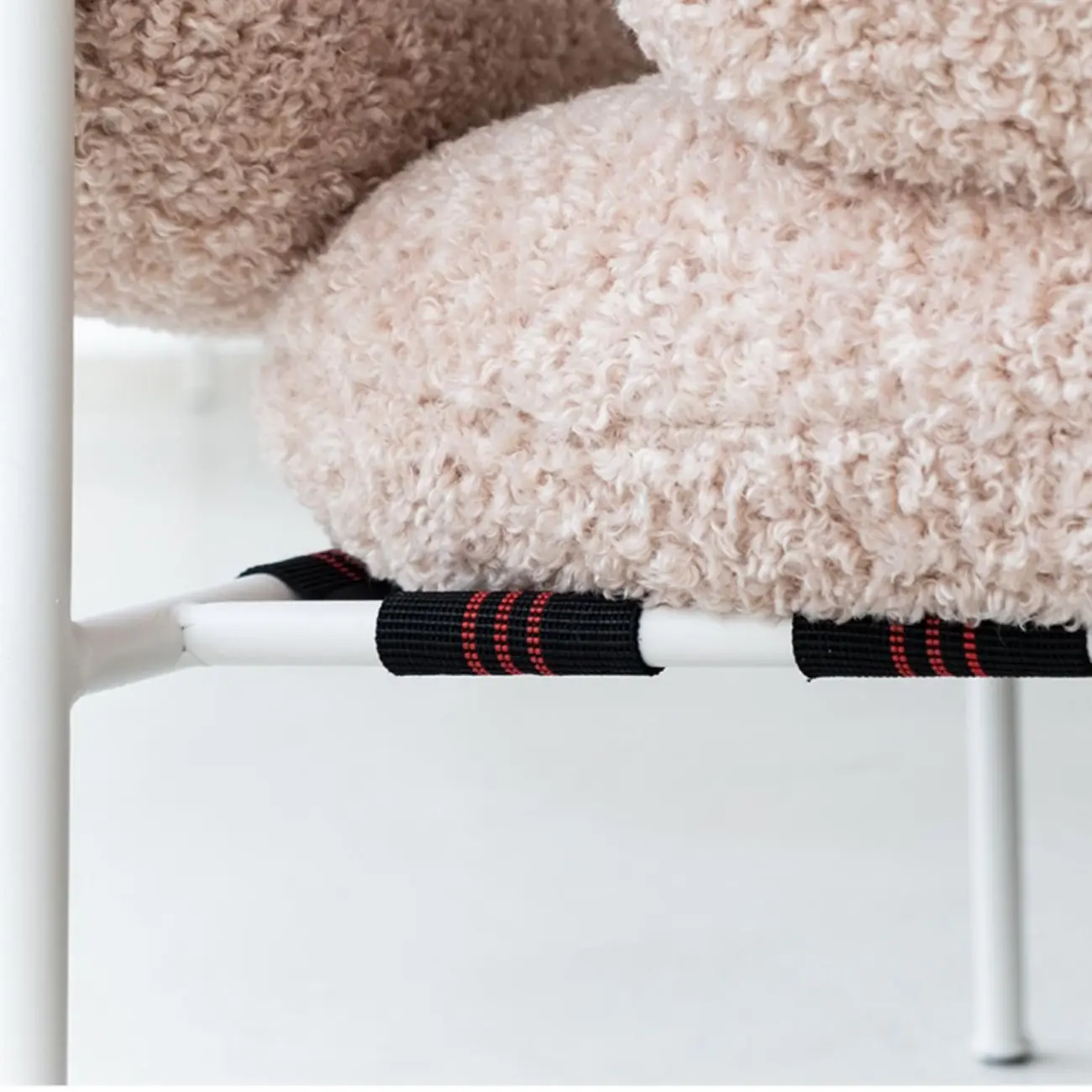 Modern Square Arm Fabric Accent Chair with Tufting