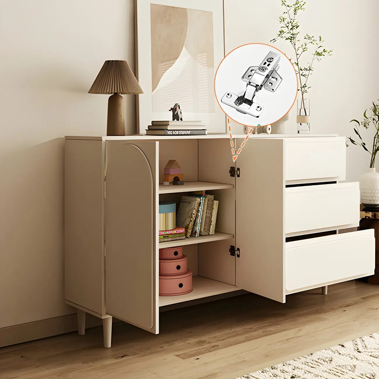 Modern White Wood Dressers & Chests with Soft Close Drawers