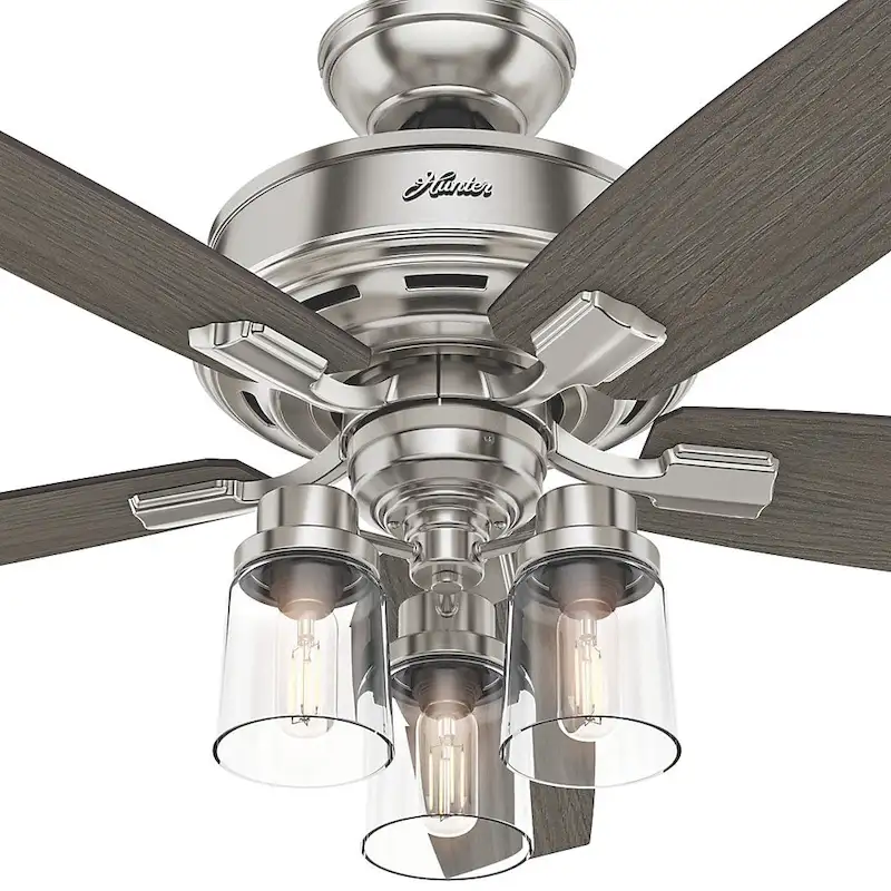 Hunter Fan Bennett Brushed Nickel/ Grey Oak 52-inch Ceiling Fan