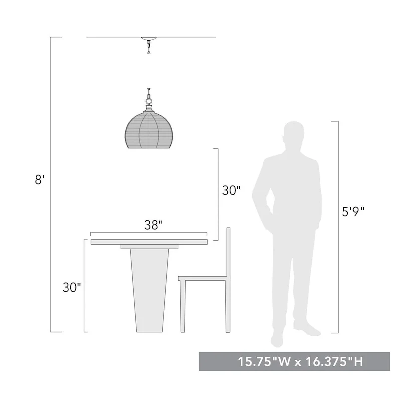 Calypso Medium Pendant - 19x16.375