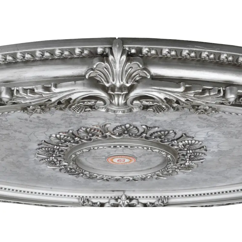 Golden Rocaille Oval Chandelier Ceiling Medallion