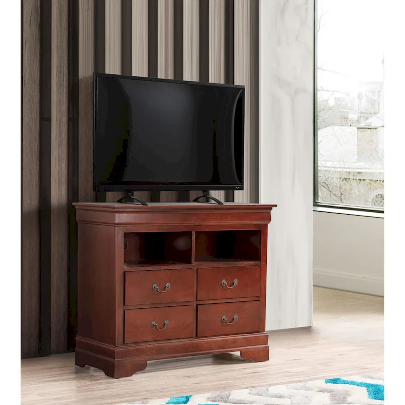 Louis Phillipe Wooden Media Chest