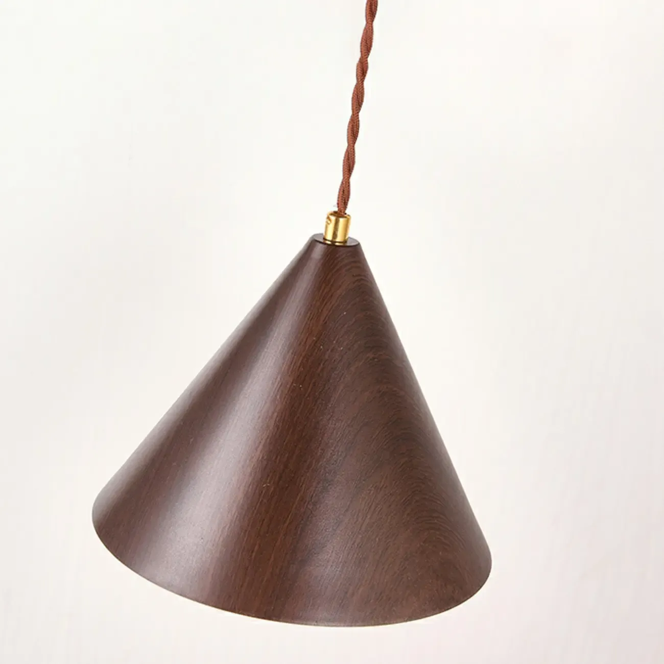 Wooden Cone Shade Swing Arm Wall Light