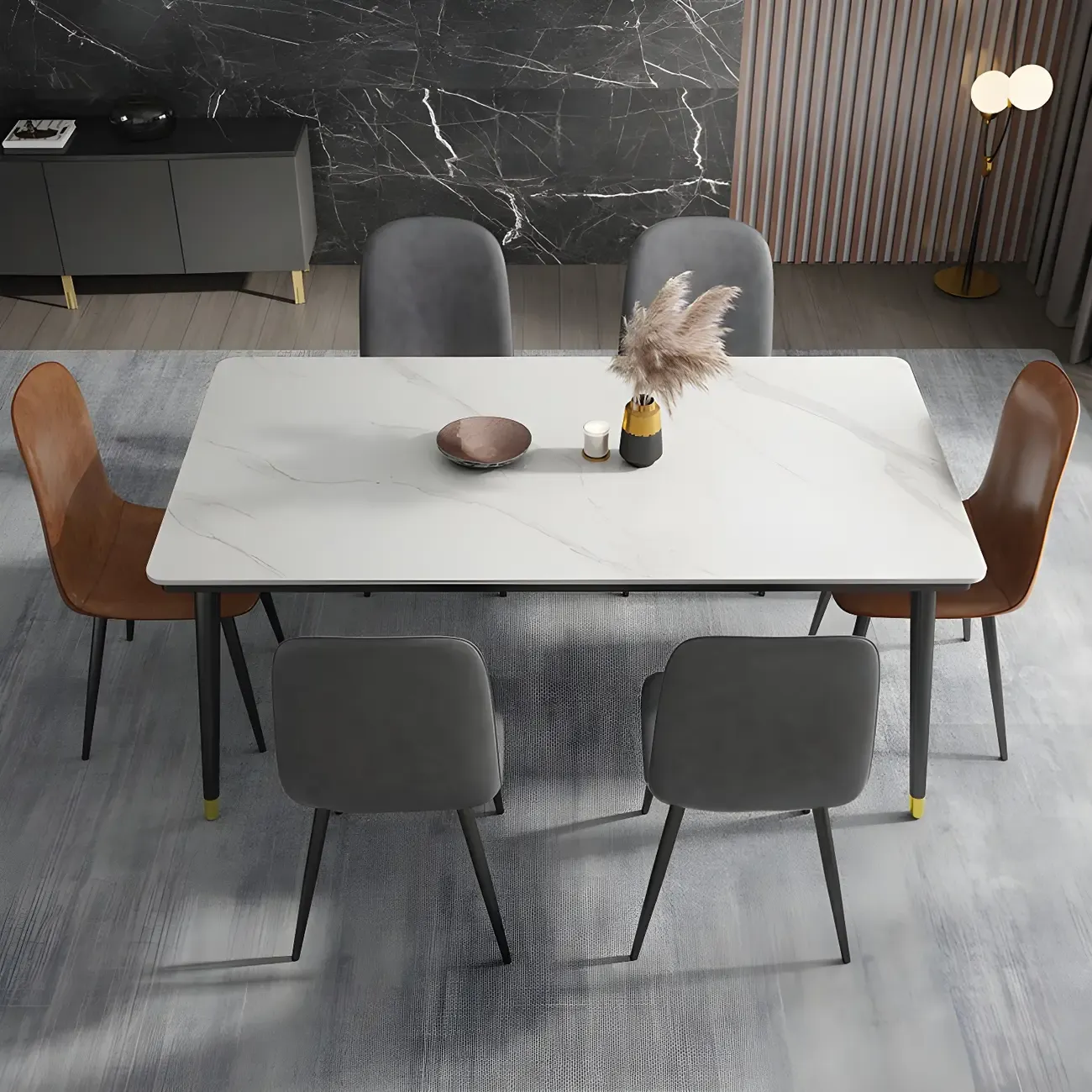 Industrial Armless Faux Leather Low Back Dining Chair