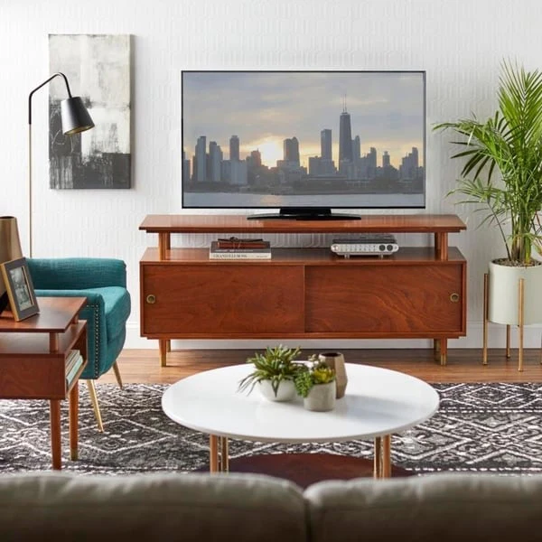 Simple Living Margo Mid-Century Modern Wood TV Stand