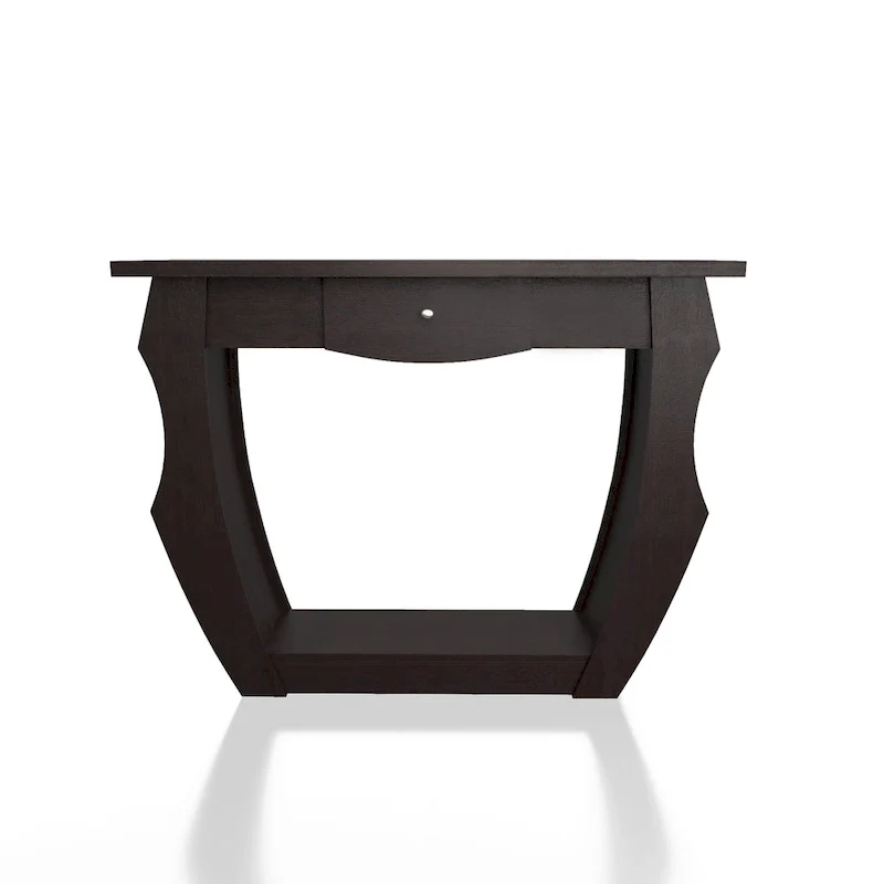 Caveline Contemporary Walnut 39-inch 1-Drawer Console Table by Furniture of America
