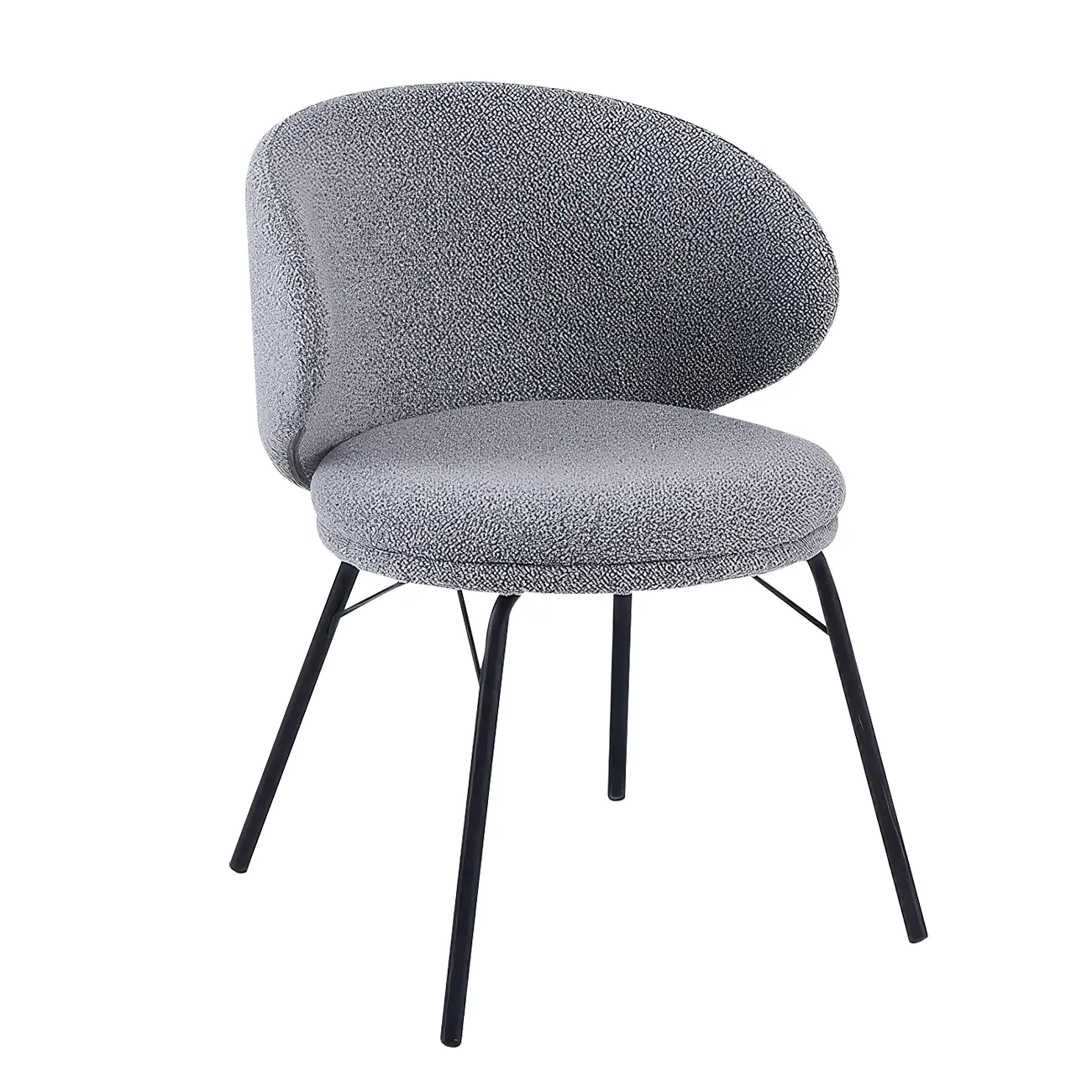 Modern Leathaire Upholstered Metal Leg Dining Chair