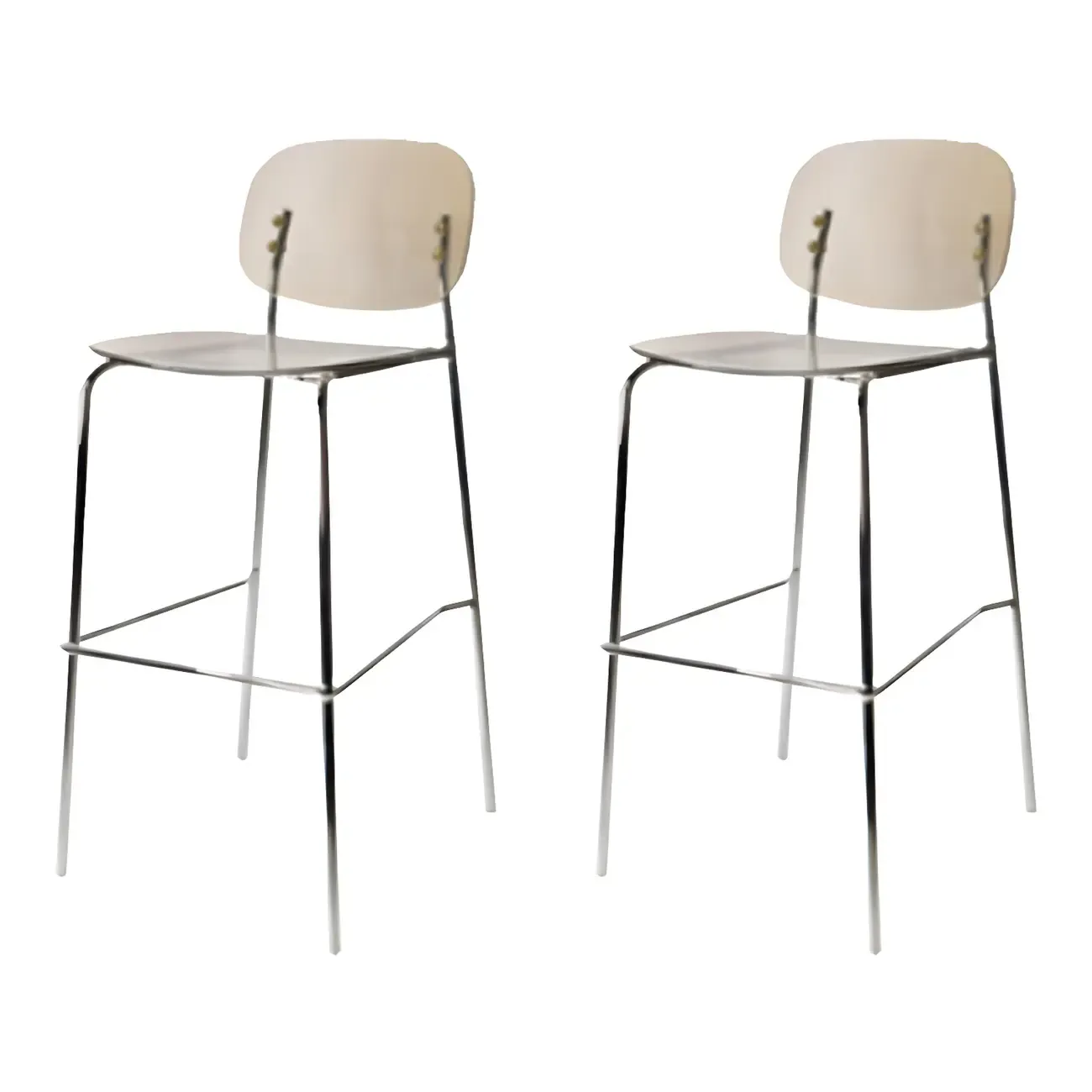 Scandinavian Square Seat Counter Height Acrylic Bar Stools