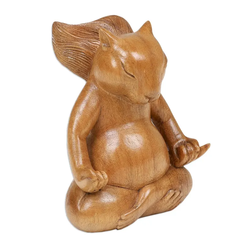 Novica Handmade Prudent Master Wood Statuette