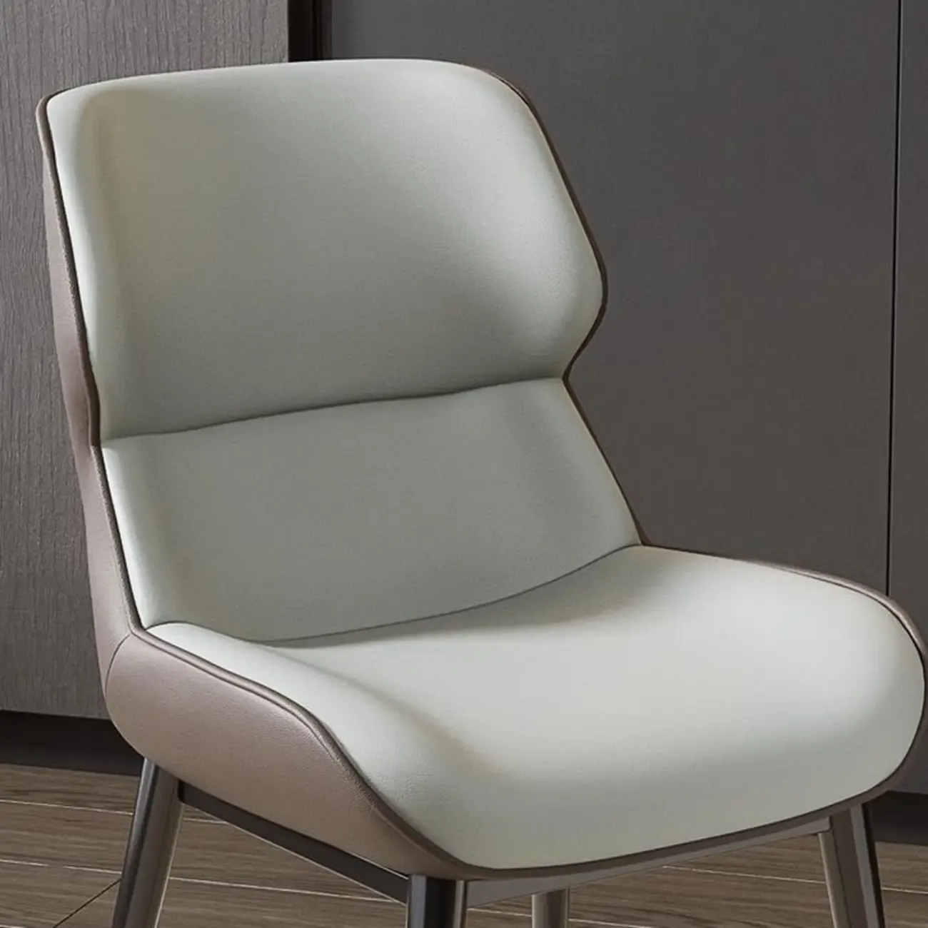 Modern Faux Leather Wingback Dining Chair Set of 2