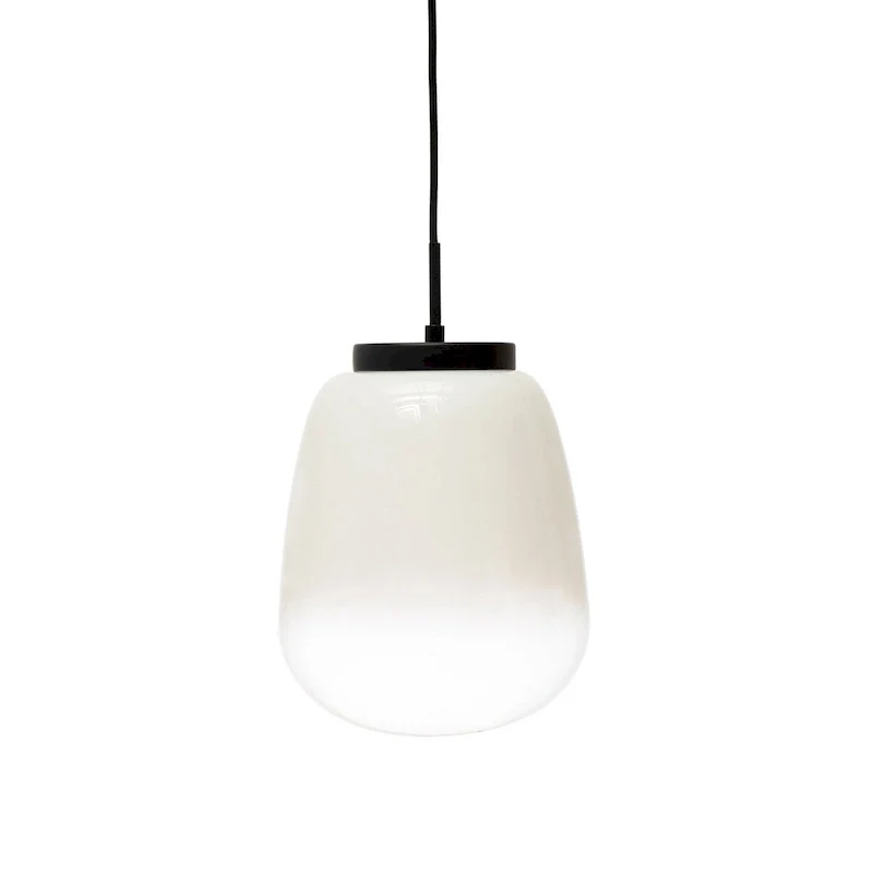 Metal and Two-Tone Glass Pendant Lamp, 8' Cord
