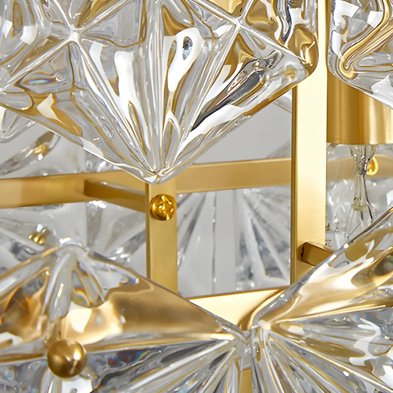 Kitchen Elegant Gold Crystal Pendant Light