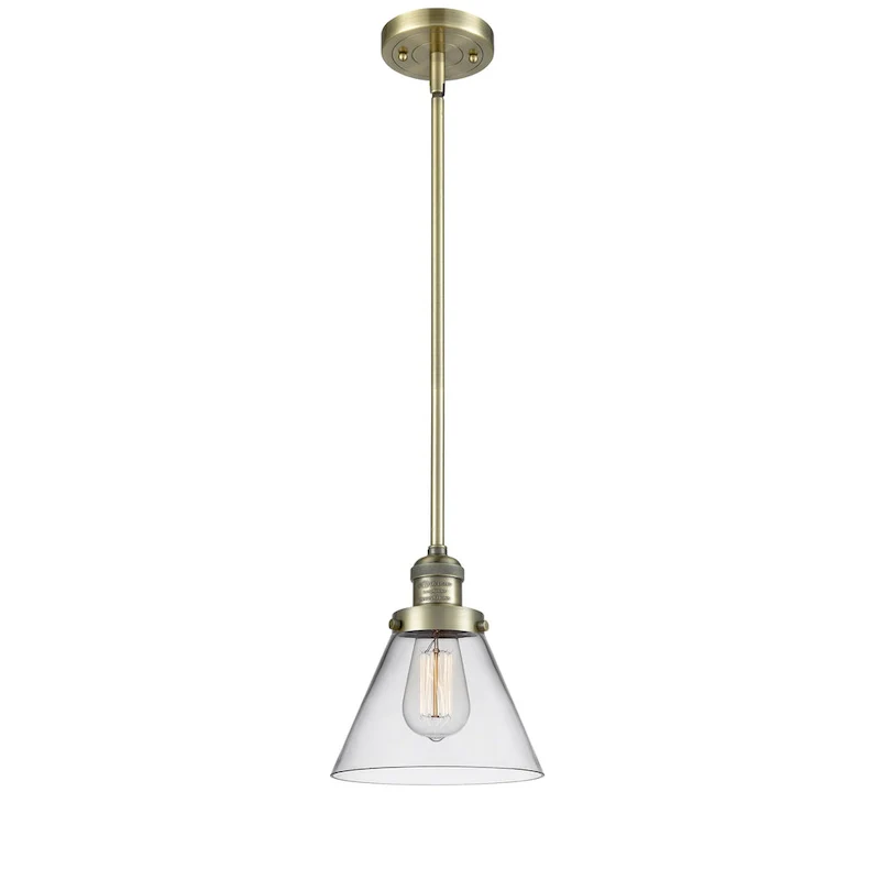Innovations Lighting Franklin Restoration Cone - 1 Light 8  Stem Hung Mini Pendant