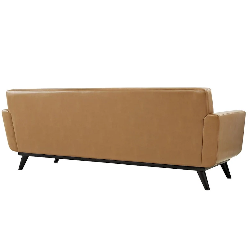 Carson Carrington Ringsaker Tan Leather Mid-century Sofa