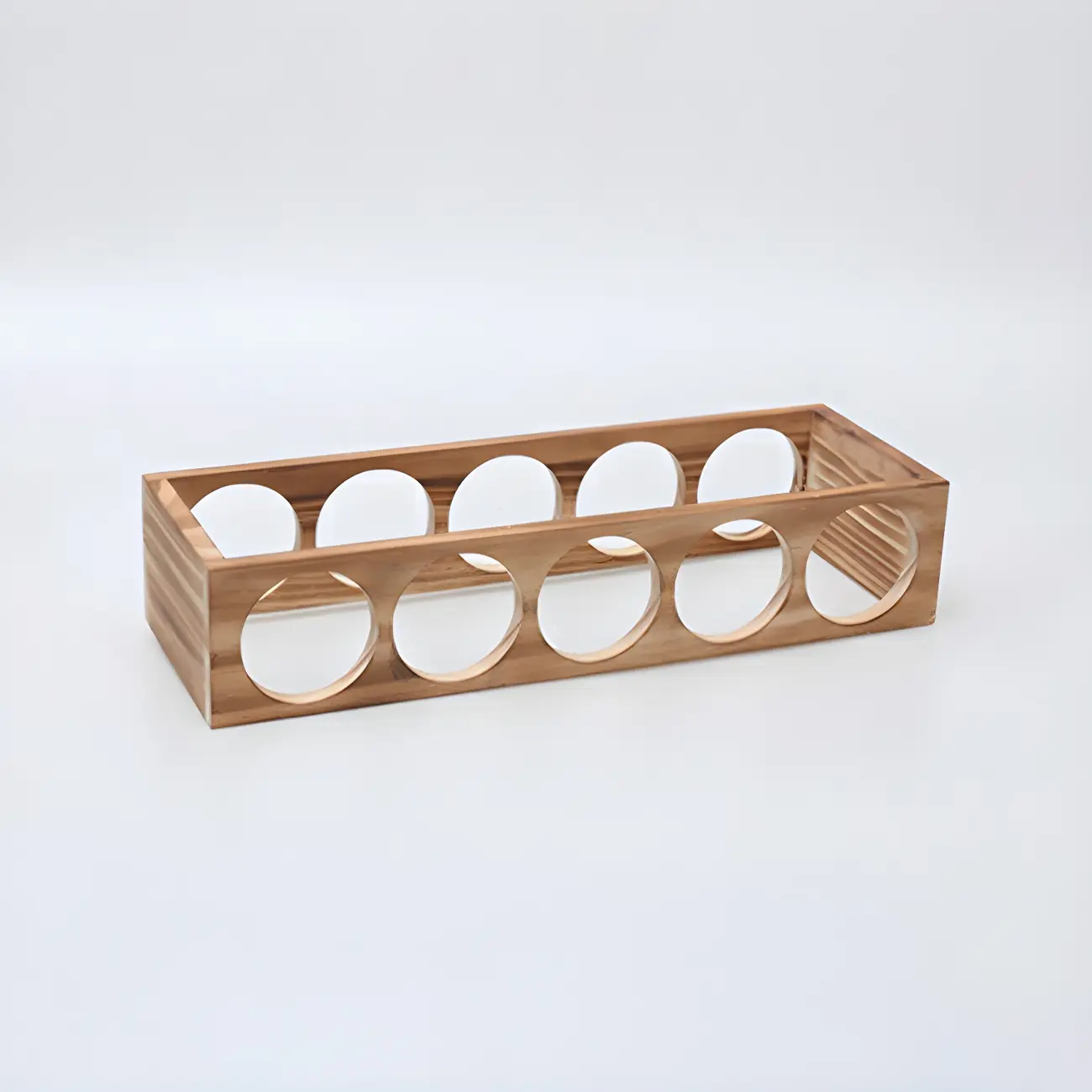 Natural Wooden Stackable Wine Rack Tabletop Wine Holder