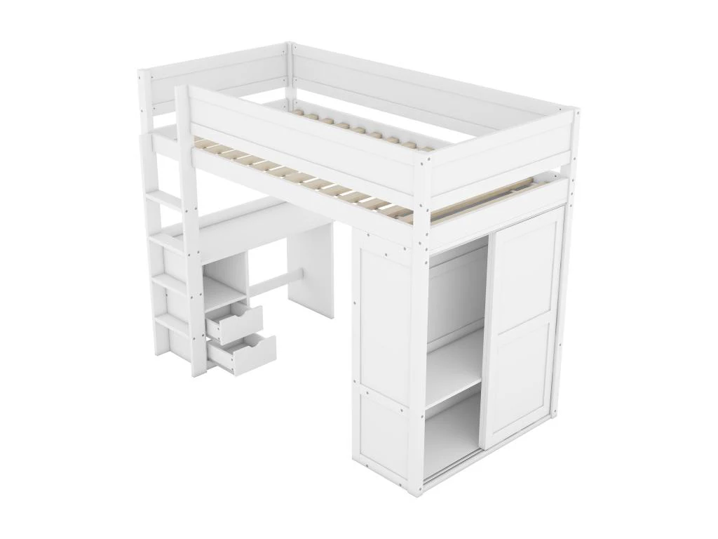 Bed - Blanc (blanc) 2 3 4