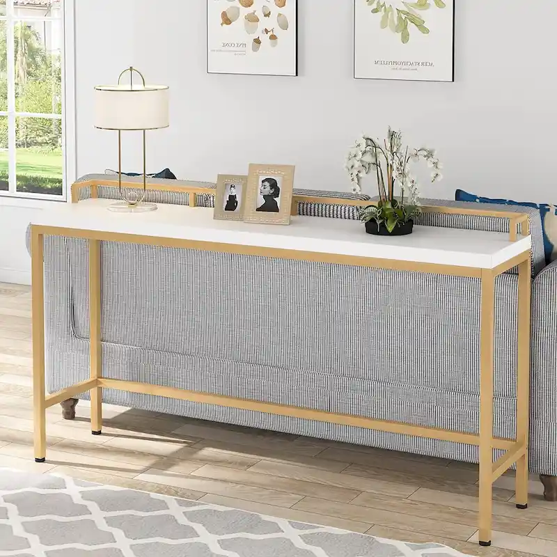 Console Table Behind Sofa Couch, 70.9 inch Long Narrow Entry Table