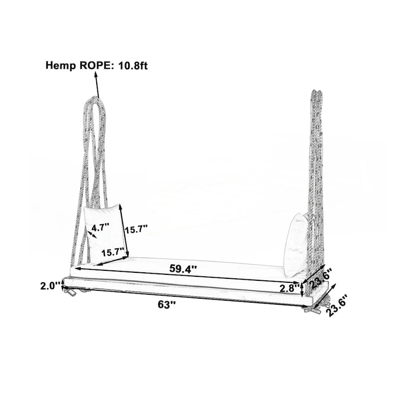 Patio Wooden Swing Chair