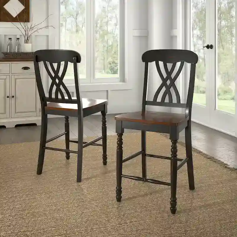 Brunico Two-Tone Counter Height Chairs (Set of 2)