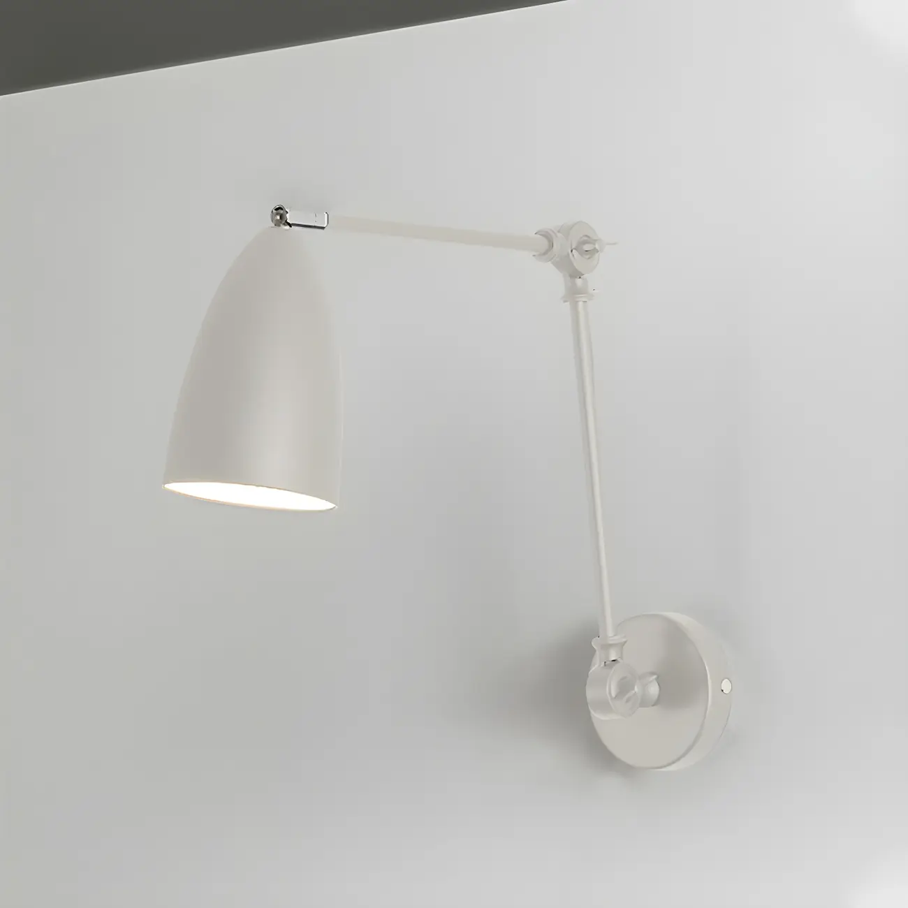 Simple Metal Dome Swing Arm Wall Light