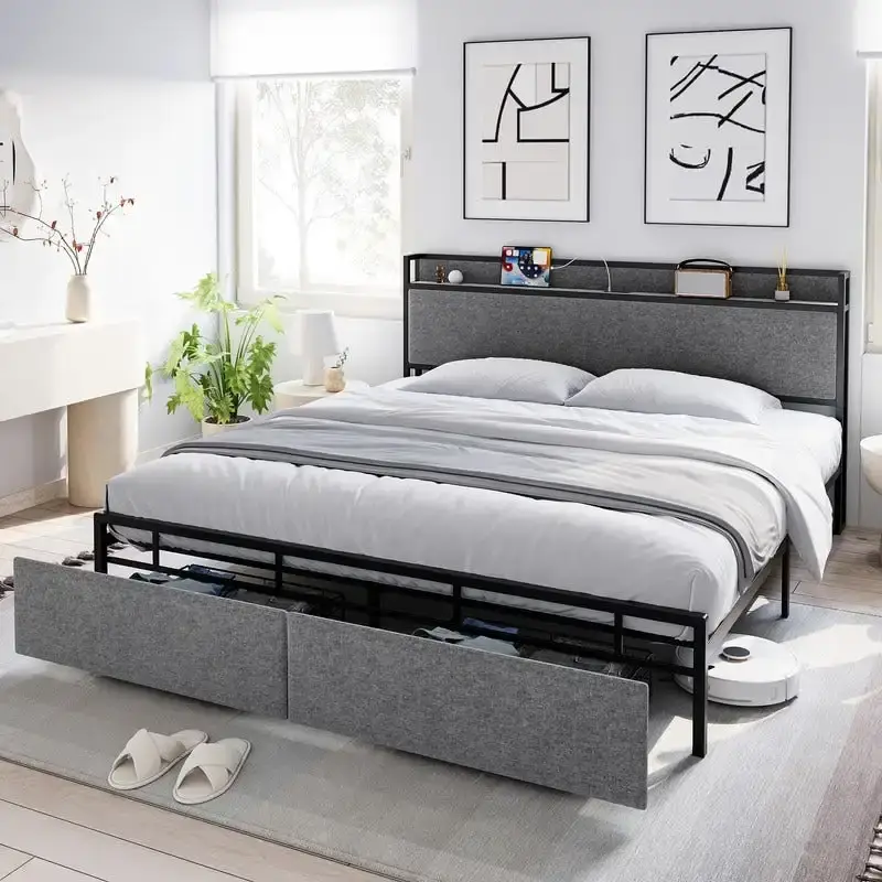 JX bed with drawers at the end of the bed