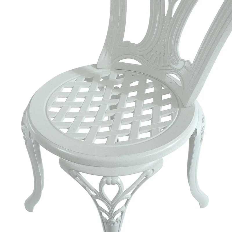 Set of 2 Cast Aluminum Bistro Chairs