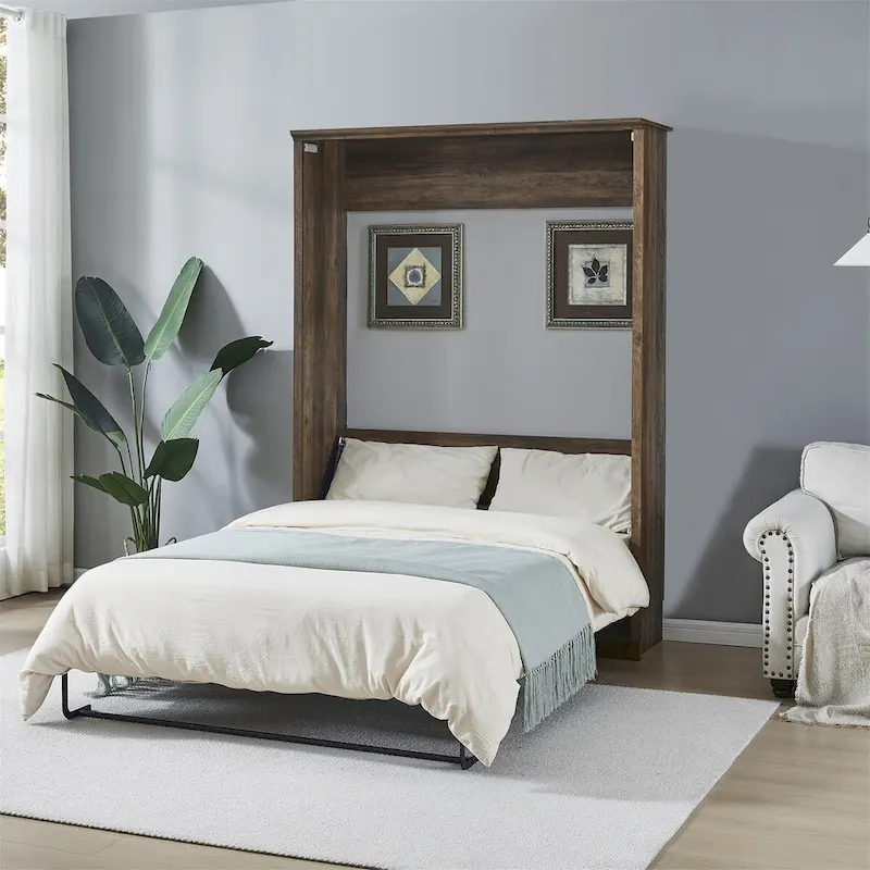 Murphy Wall Bed Cabinet Space-Saving Bed by Harper&Bright Designs