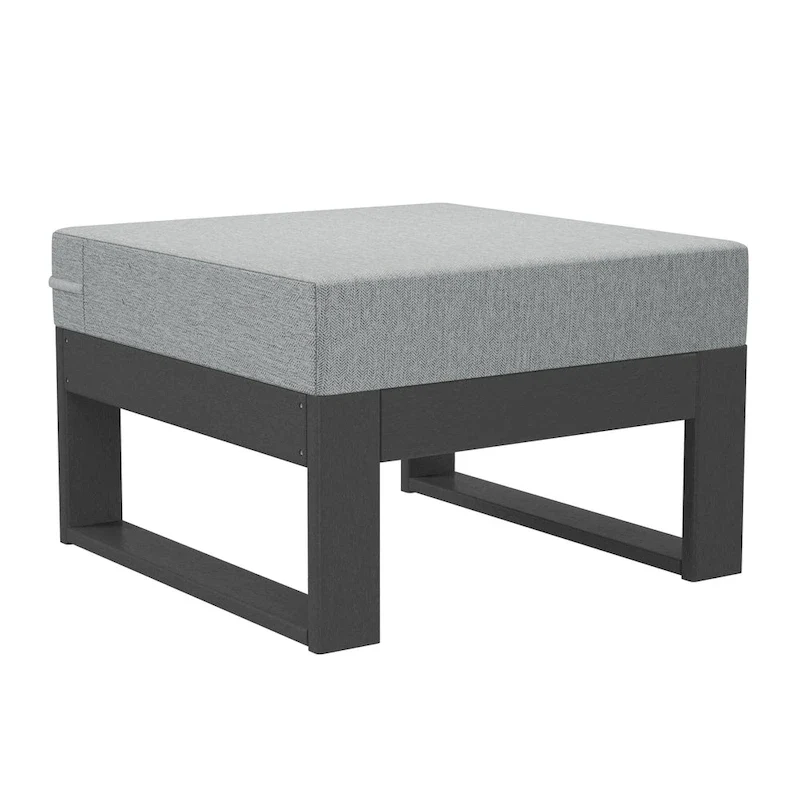 Polytrends Endless Patio 5-Piece Deep Seating Set with Ottoman with Gray Frame