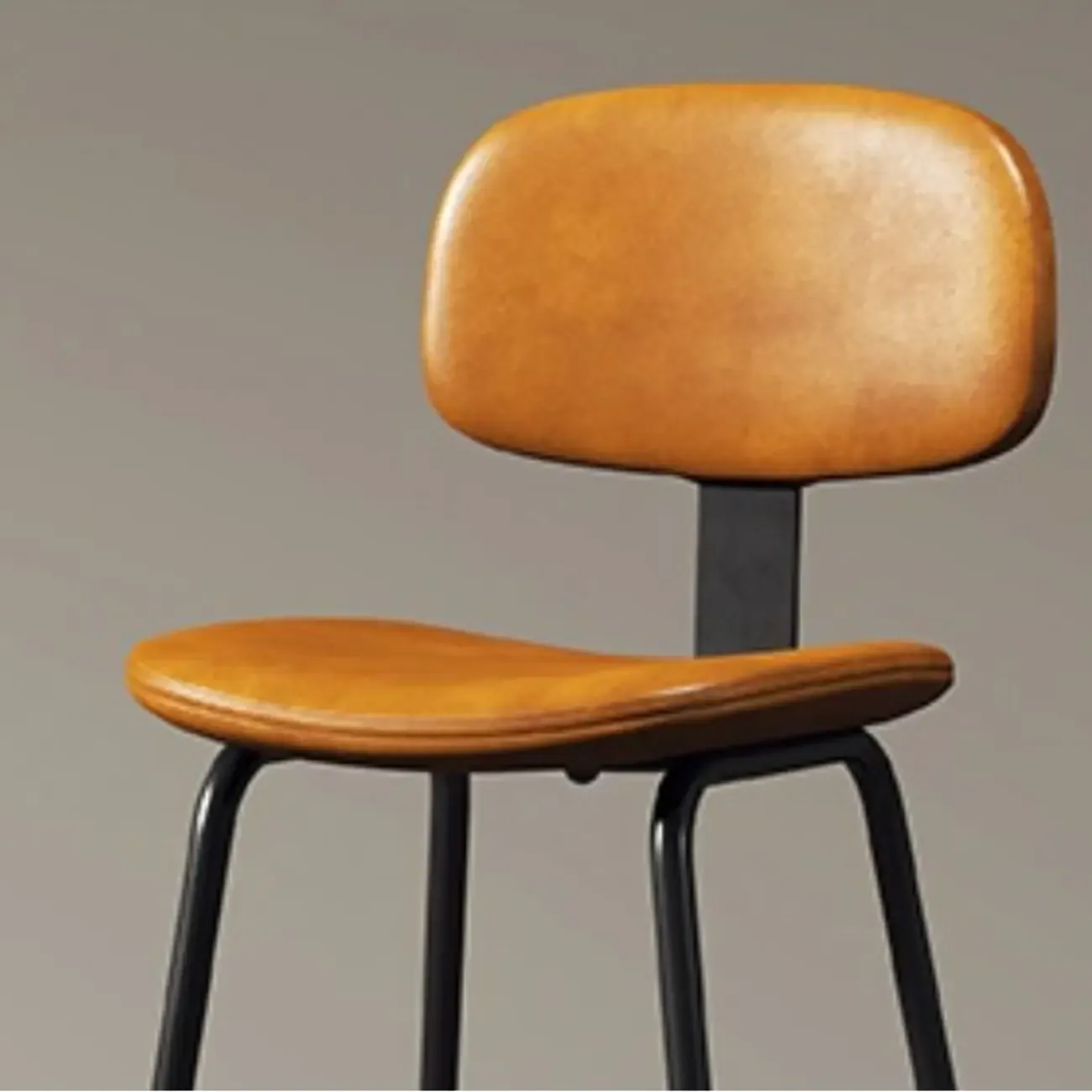 Saddle Faux Leather Counter Stools with Backs