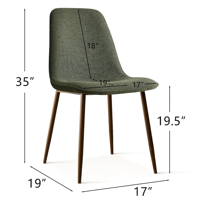 Modern Solid Back Side Dining Chair(Set of 4)