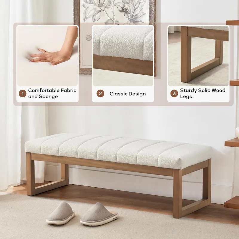 45 Entryway Upholstered Bench Shoe Rack Bench