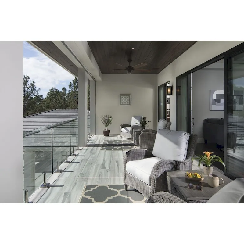 Ellwood Collection 68  Carved Wood Blade Ceiling Fan - 68 in x 68 in x 15.7 in