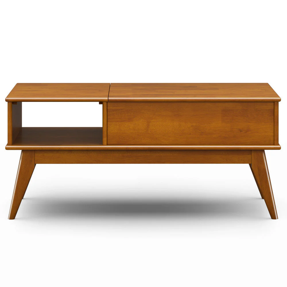 Walker Edison | Mid-Century Teak Wood Lift Top Coffee Table